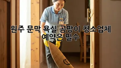 원주 문막 욕실 곰팡이? 청소업체 예약은 필수!