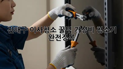 진해구 이사청소 꿀팁🍯 가성비 청소기 완전정복!