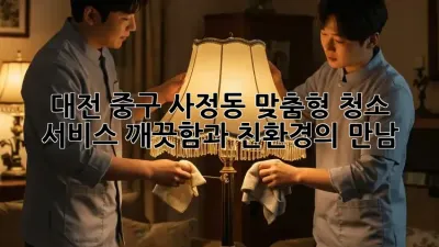 대전 중구 사정동 맞춤형 청소 서비스: 깨끗함과 친환경의 만남